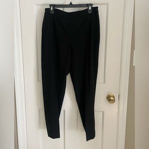 Escada black crepe trousers size 42.  Side zip thin crepe